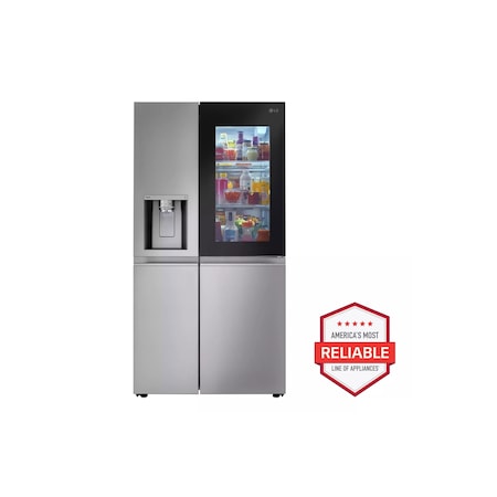 Lg 27 cu. ft. Stainless Steel Side-By-Side InstaView Refrigerator LRSOS2706S